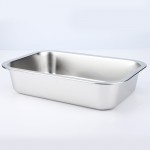 QLWX Stainless Steel Steam Table Pan, 2.8inch Deep Serving Tray Food Prep Storage Pan for Kitchen Restaurant Hotel Buffet Tray Plate