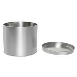 QLWX Tea Tin Canister with Lids, Tea Containers for Loose Leave Tea, Storage Coffee, Sugar, Herb, Spice Containers, Silver